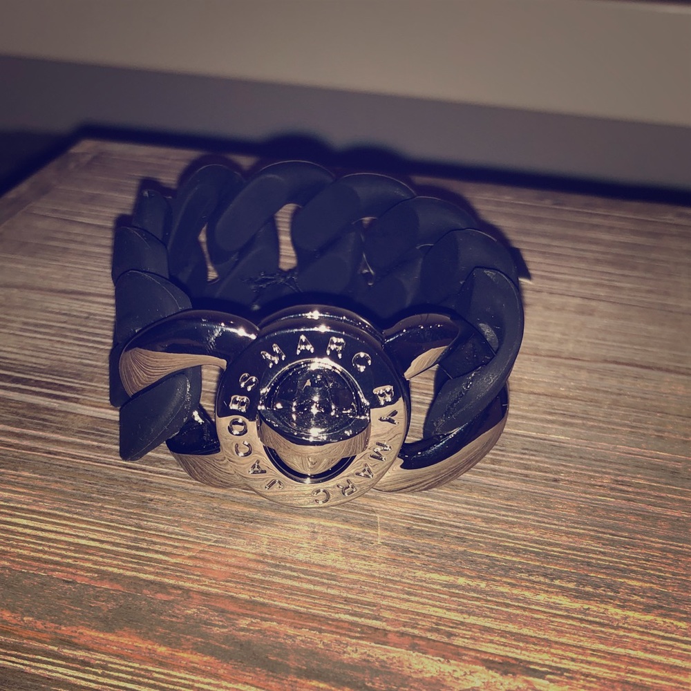 NWT- Black Rubber MJ bracelet.